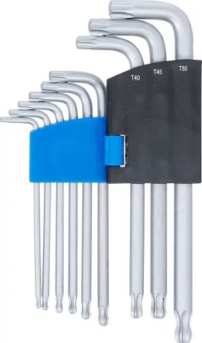 BGS derékszögű kulcs készlet T-profil (Torx) gömbfejes T10 - T50 9 darabos
