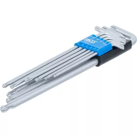 BGS derékszögű kulcs készlet extra hosszú T-profil (Torx) gömbfejes T10 - T50 9 darabos