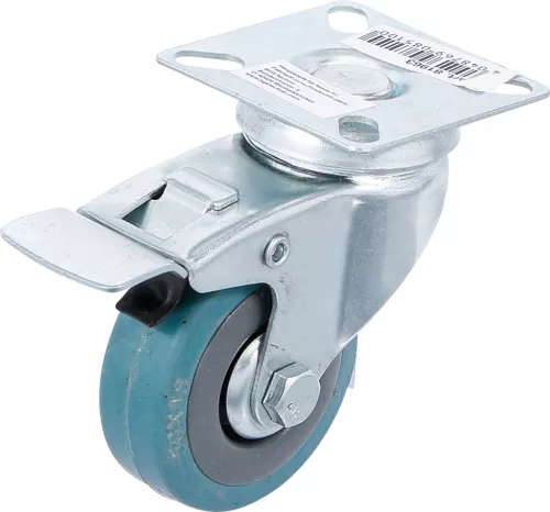 BGS vezetőgörgő fékezhető gumi forgóvillával Ø 50 mm