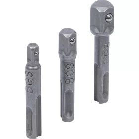 BGS adapterkészlet SDS - 6,3 mm (1/4"), 10 mm (3/8"), 12,5 mm (1/2") 3 darabos