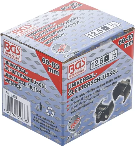 BGS univerzális olajszűrőkulcs 12,5 mm (1/2") Ø 60 - 80 mm