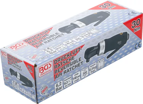 BGS levegős racsni 10 mm (3/8") 54 Nm extra rövid