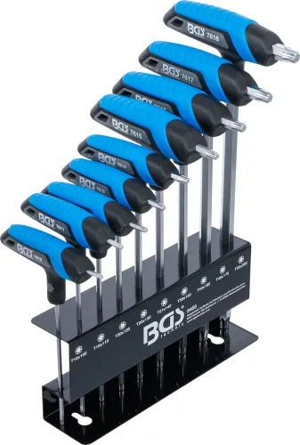 BGS t-fogantyús kulcskészlet T-profil (Torx) T10 - T50 9 darabos