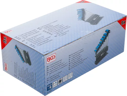 BGS t-fogantyús kulcskészlet T-profil (Torx) T10 - T50 9 darabos