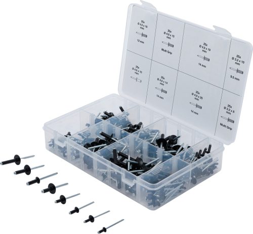 BGS popszegecs-készlet Aluminium 3,2 - 4,8 mm 200 darabos