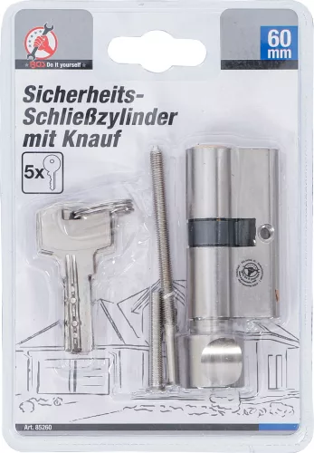 BGS biztonsági záróhenger markolatgombbal 60 mm
