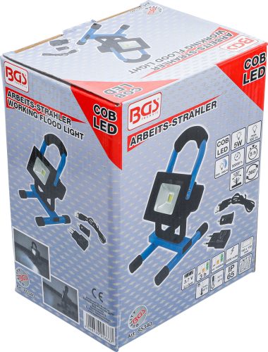 BGS akkumulátoros munkalámpa COB LED 5 W