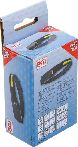 BGS COB LED fejlámpa mozgásérzékelővel