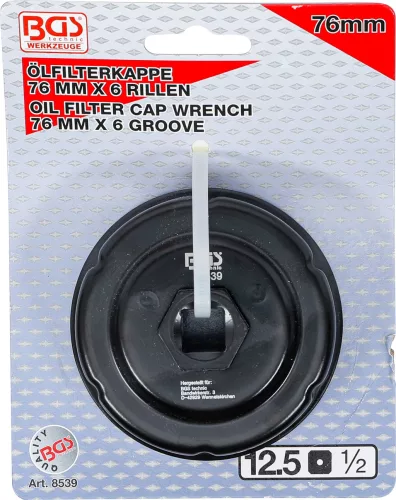 BGS olajszűrőkulcs hatszögletű Ø 76 mm