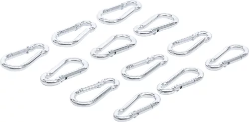 BGS karabiner készlet 5 x 50 mm 12 darabos