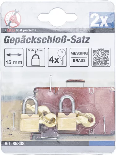BGS poggyászlakat-készlet 15 mm 2 darabos