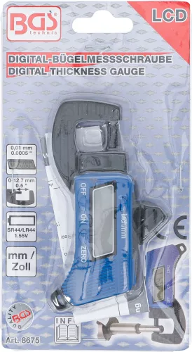 BGS digitális kengyeles mérőcsavar 0 - 13 mm