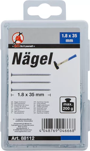 BGS szög-készlet 200 g 1,8 x 35 mm