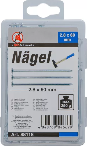 BGS szög-készlet 250 g 2,8 x 60 mm