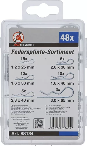 BGS rugós sasszeg készlet Ø 1,2 - 3,0 mm 48 darabos