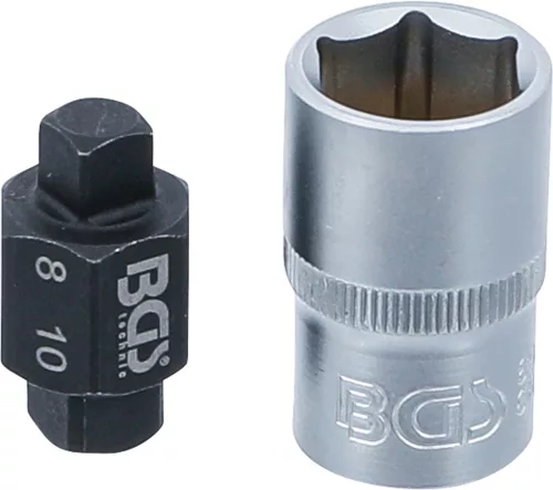 BGS olajleeresztő kulcs Négyszögletű 8 mm / 10 mm
