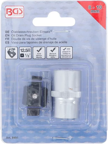 BGS olajleeresztő kulcs Négyszögletű 8 mm / 10 mm