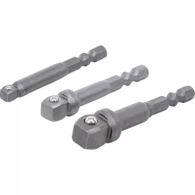 BGS fúrógép-billentő adapter készlet Külső hatszögletű 6,3 mm (1/4") 3 darabos