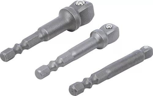 BGS fúrógép-billentő adapter készlet Külső hatszögletű 6,3 mm (1/4") 3 darabos