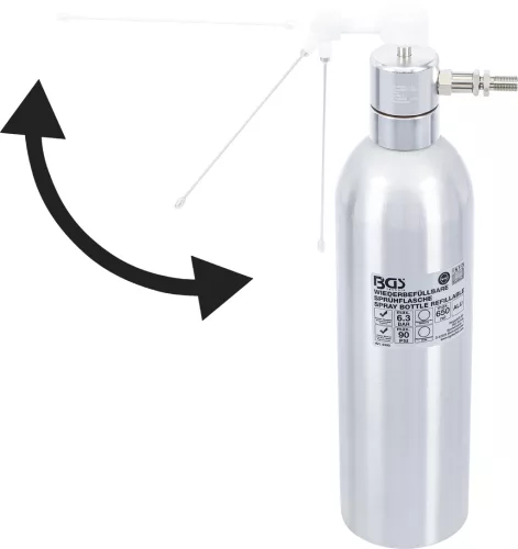 BGS levegős szórófejes flakon Alumínium kivitel 650 ml