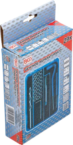 BGS menetjavítókészlet M8 x 1,0 mm 29 darabos
