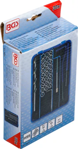 BGS menetjavítókészlet M9 x 1,25 mm 30 darabos