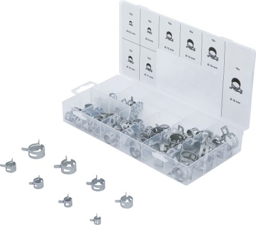 BGS rugószalagos tömlőbilincs készlet 80 darabos