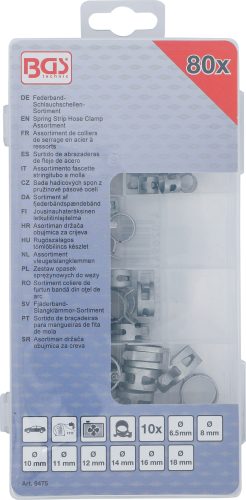 BGS rugószalagos tömlőbilincs készlet 80 darabos