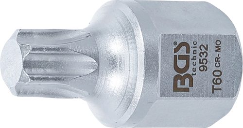 BGS bordásszíj-behajtófej 12,5 mm (1/2"), külső hatszögletű 22 mm T-profil (Torx) T60