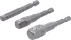 BGS adapterkészlet fúróhoz külső hatszögletű kulcsnyílás 6,3(1/4), 10(3/8), 12,5(1/2) mm 3 db