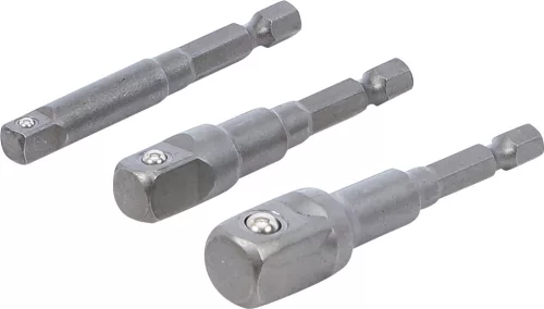 BGS adapterkészlet fúróhoz külső hatszögletű kulcsnyílás 6,3(1/4), 10(3/8), 12,5(1/2) mm 3 db