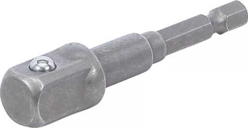BGS adapter fúrógéphez: hatszögletű hajtás 6,3 mm (1/4") / négyszögletű hajtószár 12,5 mm (1/2")