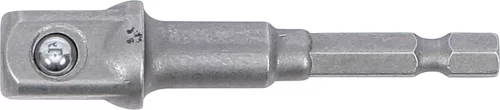 BGS adapter fúrógéphez: hatszögletű hajtás 6,3 mm (1/4") / négyszögletű hajtószár 12,5 mm (1/2")