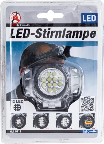 BGS LED-es fejlámpa 12 LED-es