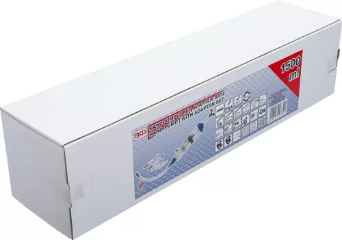 BGS kézi pumpa 1500 ml adapterkészlettel