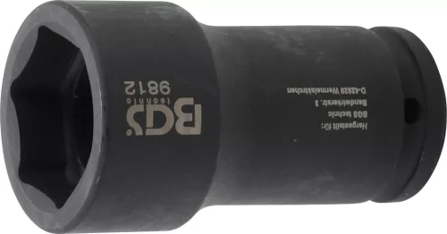BGS levegős dugókulcs hatszögletű, mély 20 mm (3/4") 38 mm