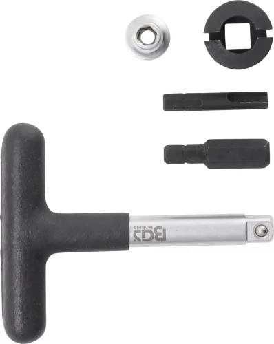 BGS olajleeresztő kulcs készlet műanyag csavarokhoz 6,3 mm (1/4") és 10 mm (3/8") 5 darabos