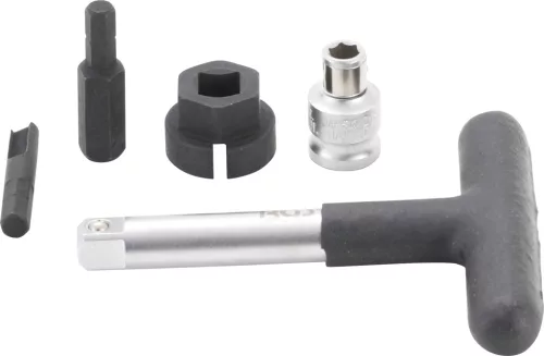 BGS olajleeresztő kulcs készlet műanyag csavarokhoz 6,3 mm (1/4") és 10 mm (3/8") 5 darabos