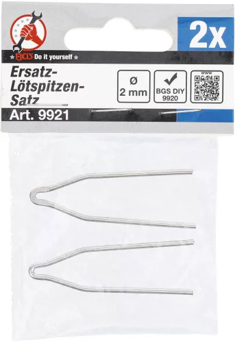 BGS tartalék forrasztócsúcs készlet Ø 2 mm a BGS 9920-hoz 2 darabos
