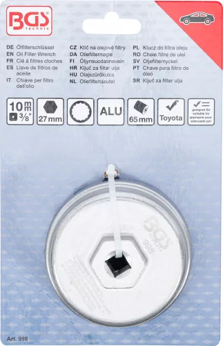 BGS olajszűrőkulcs 14 élű Ø 65 mm Toyota
