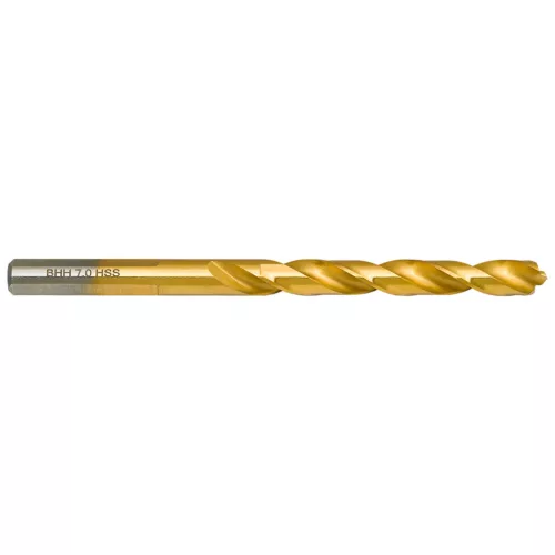 Baildon fém fúrószár 3 ágú 7 mm, HSS TiN (S), 109-69 mm
