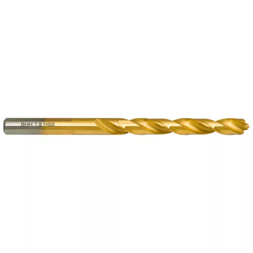 Baildon fém fúrószár 3 ágú 7,5 mm, HSS TiN (S), 109-69 mm