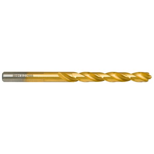 Baildon fém fúrószár 3 ágú 9 mm, HSS TiN (S), 125-81 mm
