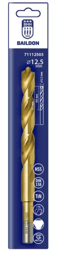 Baildon fém fúrószár 3 ágú 12,5 mm, HSS TiN (S), 151-101 mm