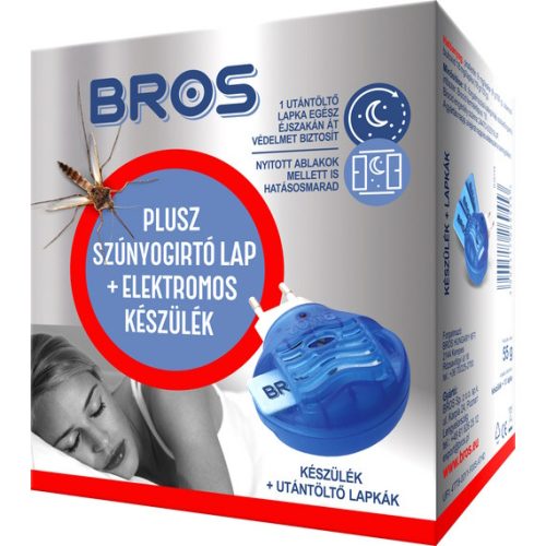 Bros Szúnyogirtó elektromos készülék + 10db lapka