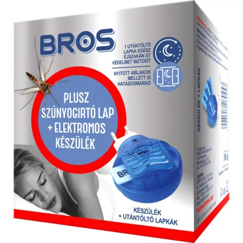 Bros Szúnyogirtó elektromos készülék + 10db lapka
