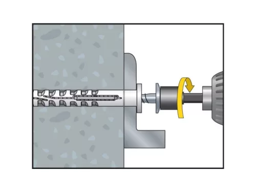 Műanyag dübel MFR 10-100 SB TX (4 db/cs)