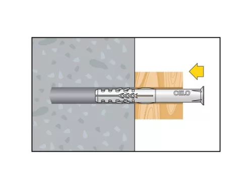 Műanyag dübel csavar 10-115 SKS (5 db/cs)