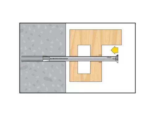 Fém Tokrögzítő dübel MR 10-132 (6 db/cs)