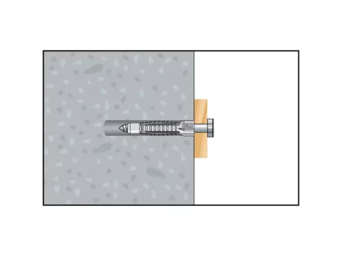 Univerzális műanyag dübel 10 x 60 + 6,0 x 80 facsavar MZ (5 db/cs)